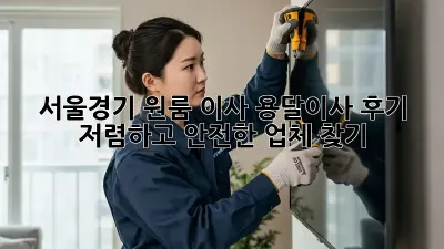 서울/경기 원룸 이사, 용달이사 후기: 저렴하고 안전한 업체 찾기